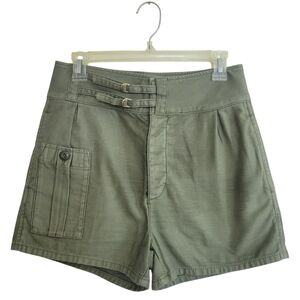 Frame Denim Utility Military Short In Military Green